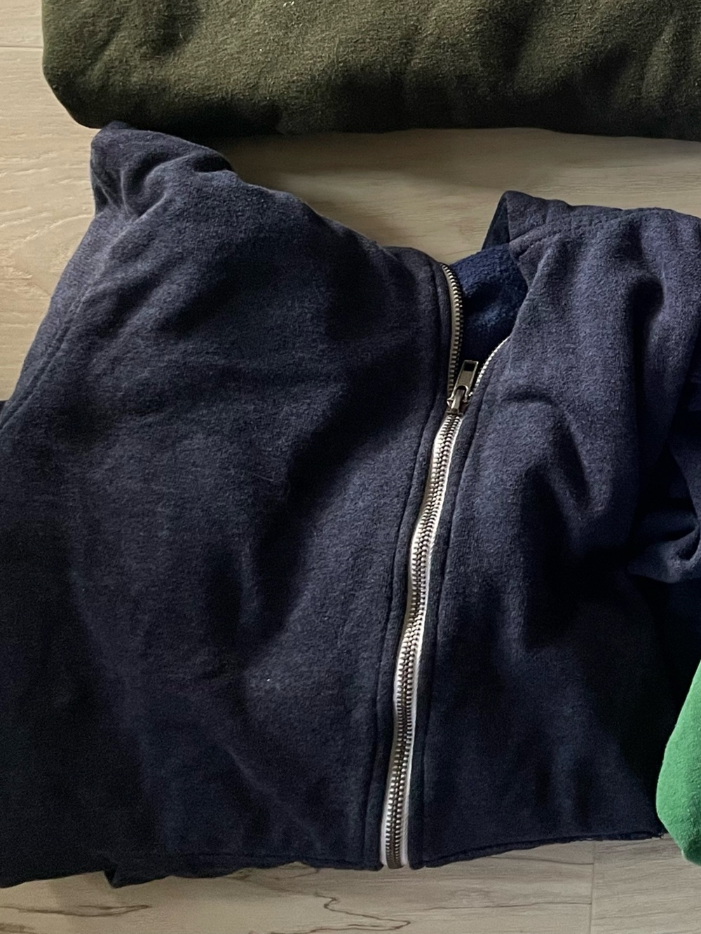 Zara Navy and Zip Sweatshirt